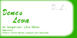 denes leva business card