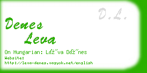denes leva business card